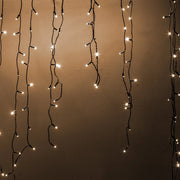 Luci di Natale tenda 400 Led plastica bianco caldo cm 750