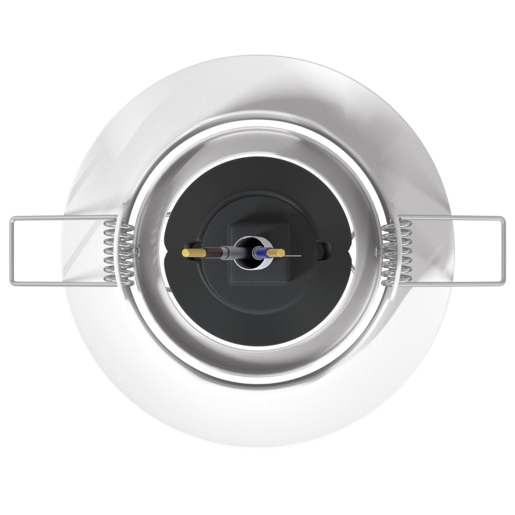 Fari Incassati 12 pezzi Rotondo GU10 Bianco Ã˜90 mm Acciaio