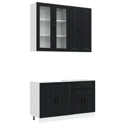 Unità Cucina PORTO 4 pcs Nero Legno ingegnerizzato 3438346