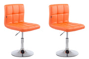 Set 2 Sedie Lounge Palma V2 in similpelle arancione