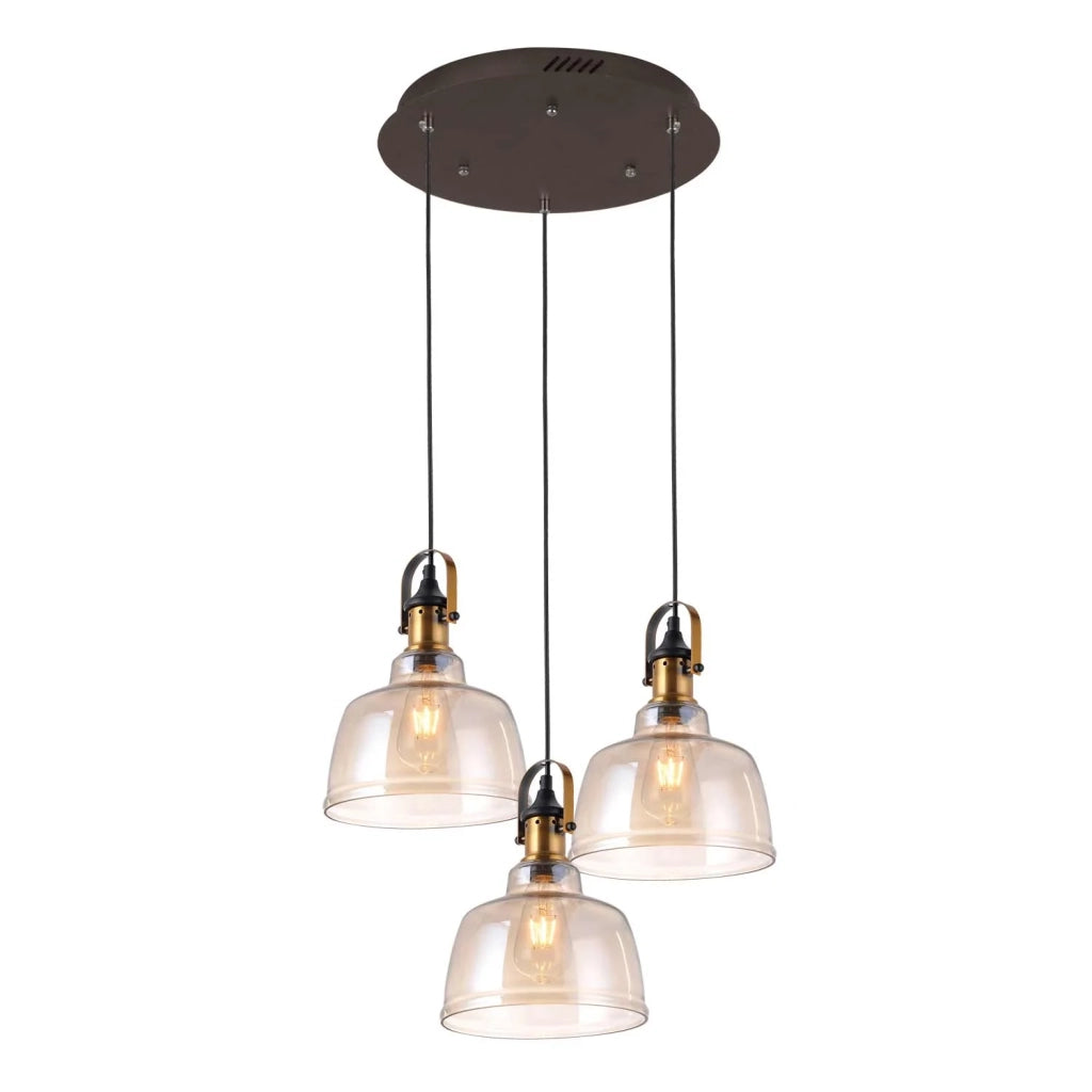 LÚZETE - LAMPADA DA SOFFITTO A 3 LUCI FEBBRAIO CRISTALLO CHAMPAGNE BASE CIRCOLARE