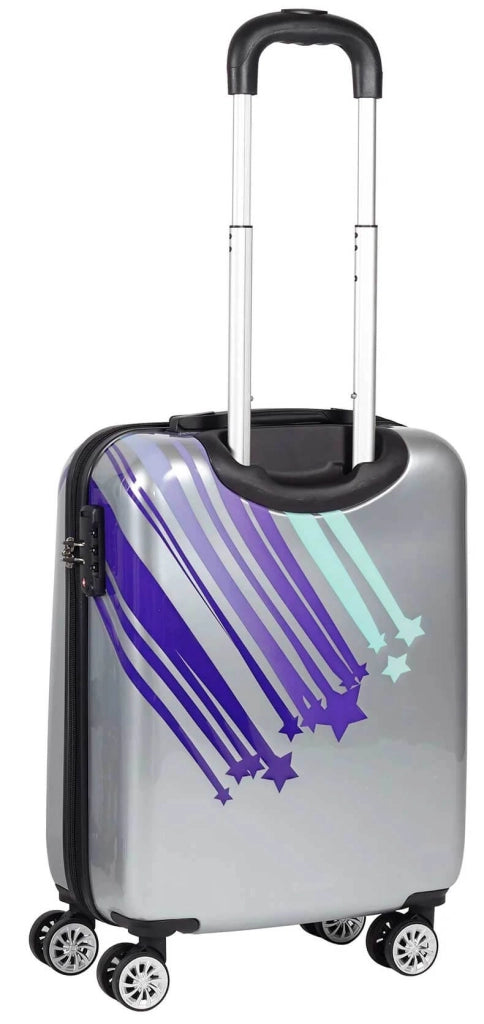 Trolley Valigia Bagaglio a Mano Rigido in ABS 4 Ruote TSA Barbie Adult Silver