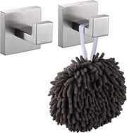 Fissatori per asciugamani - 2 Fissatori per asciugamani - Fissaggio a viti - Acciaio inox