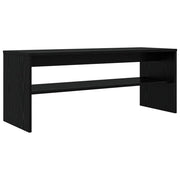 Mobile TV rettangolare moderno 100 x 35 x 40 cm con ripiano funzionale in legno ingegnerizzato rovere nero 02_0058354