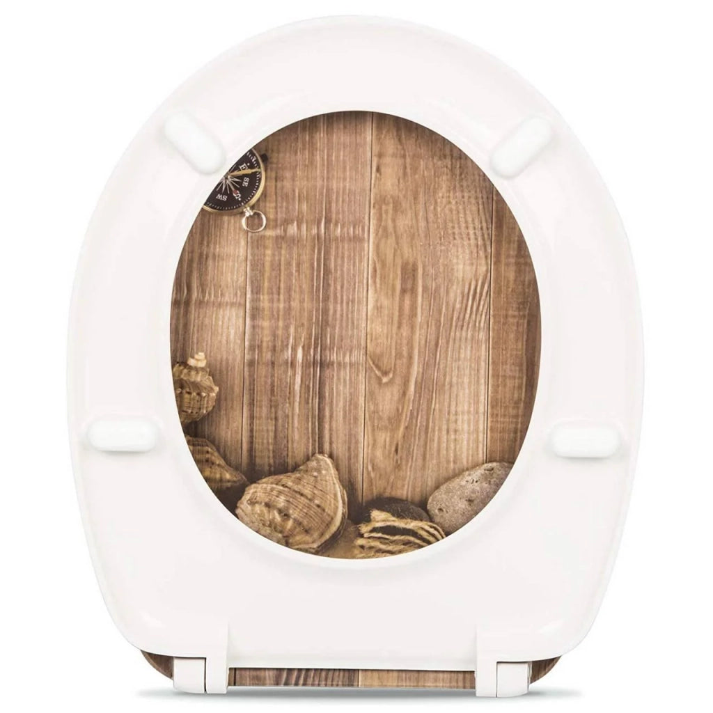 Sedile WC sedile WC premium con coperchio incernierato regolabile e chiusura ammortizzata per il bagno di famiglia 19_0000645