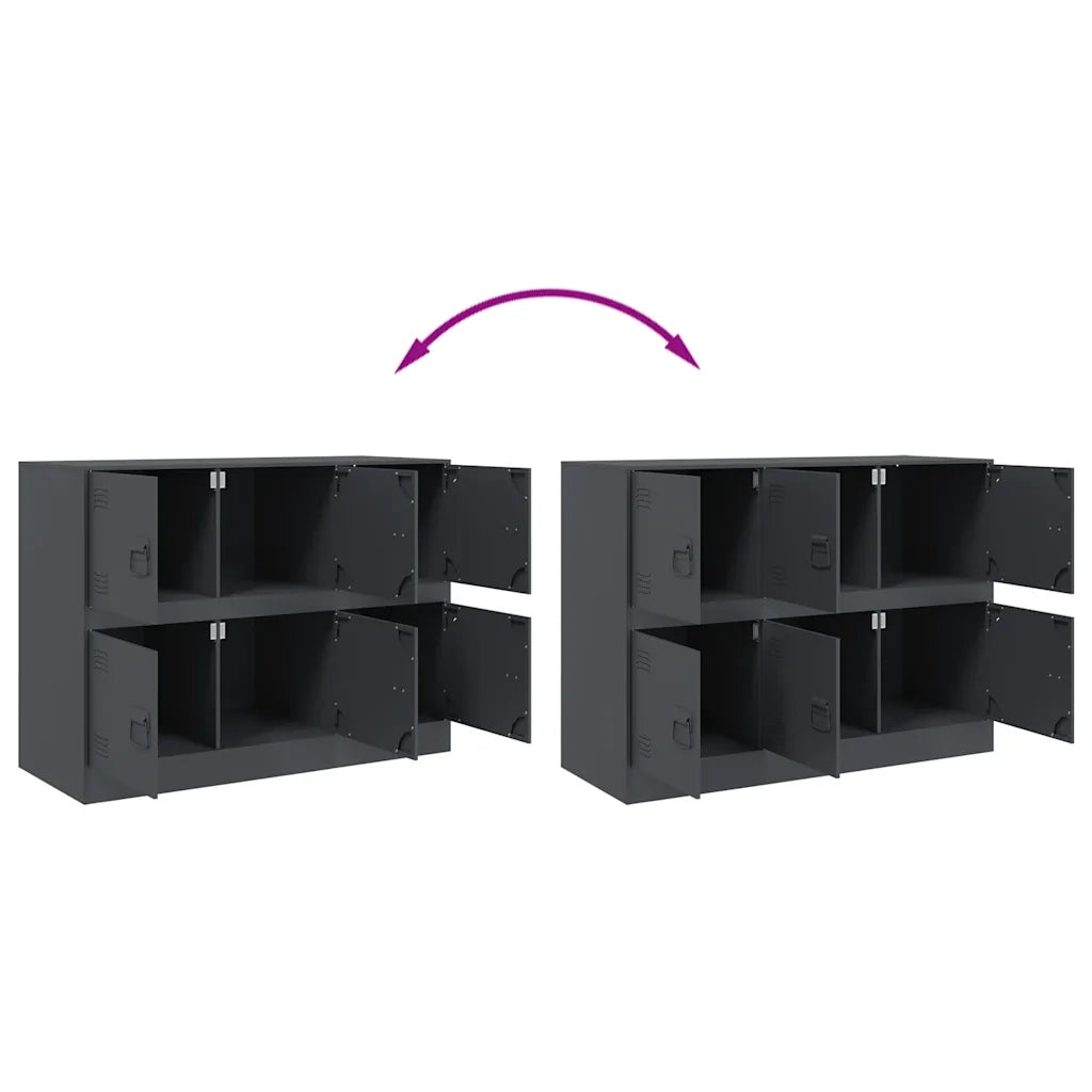 Credenza Antracite 99x39x73 cm in Acciaio