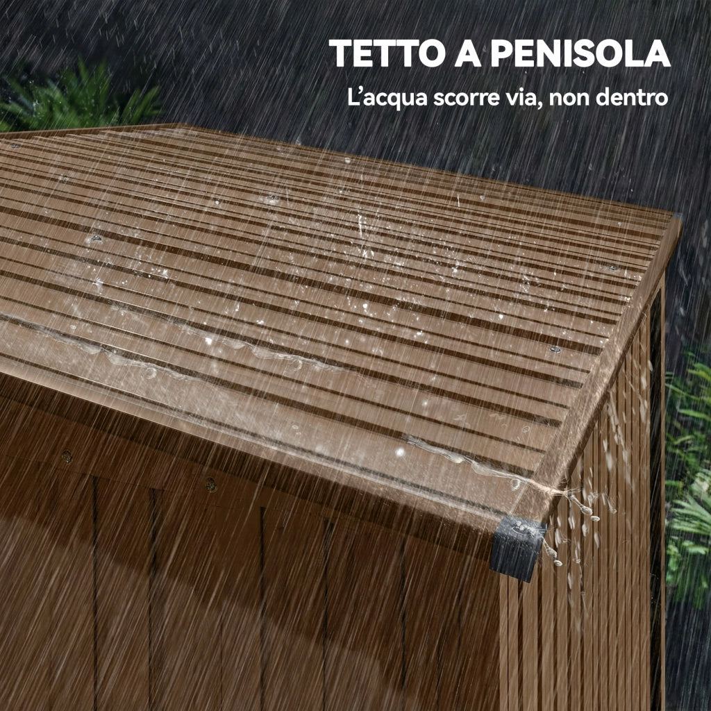 Casetta da Giardino in Metallo ¨C zephmum ¨C 159x106x181 cm Marrone