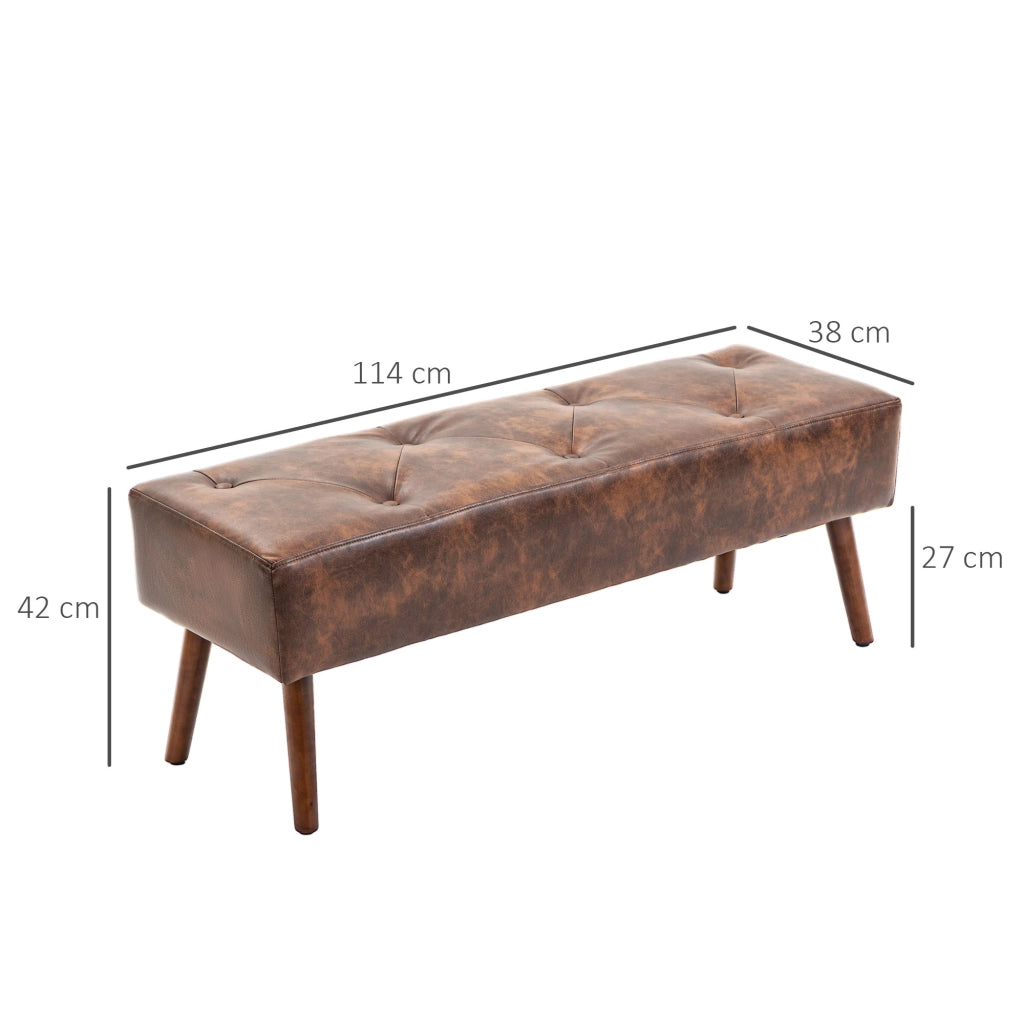 Pouf Testiera Letto ¨C zephmum ¨C Marrone Legno 114x38x42 cm