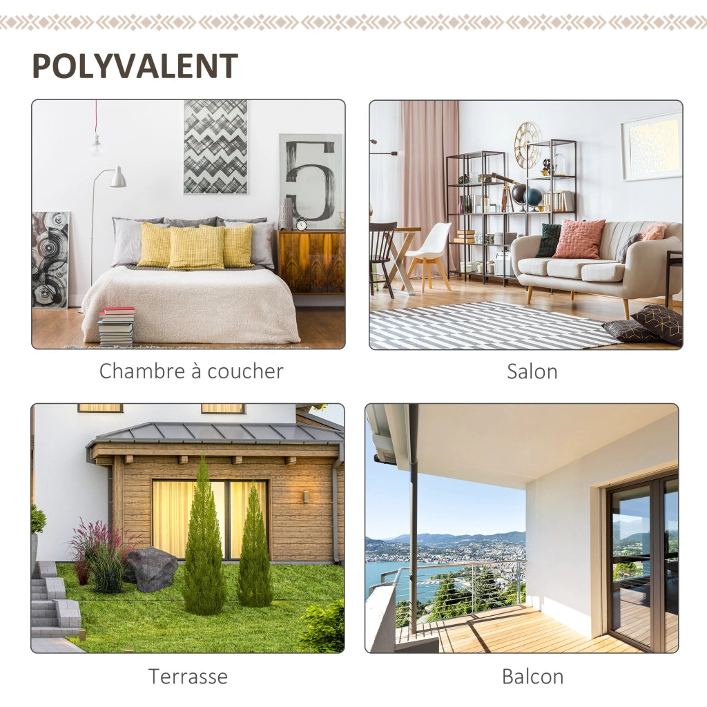 Poltrona da giardino rotonda pieghevole ¨C zephmum ¨C beige in cotone e poliestere