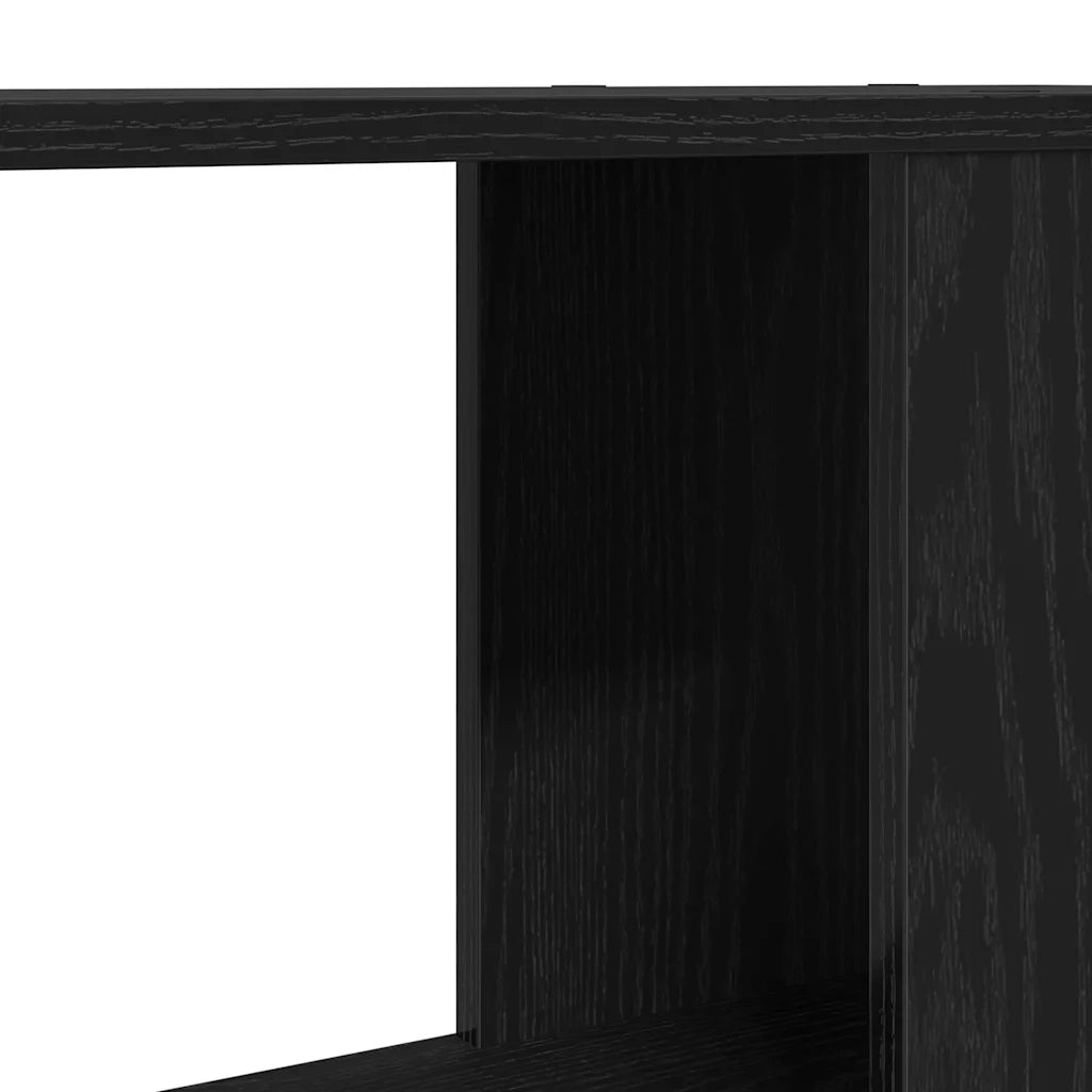 Libreria Divisorio-Scaffale per Libri-Mobile di Stoccaggio Rovere Nero 60x24x186 cm