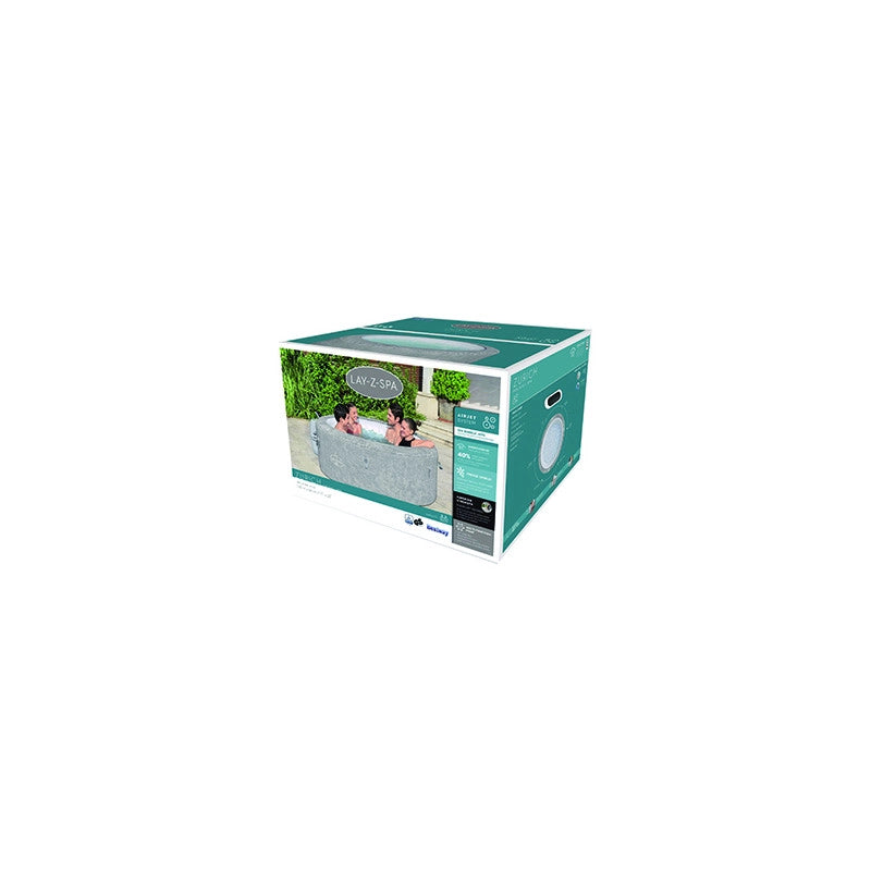 Spa gonfiabile Bestway Lay-Z-Spa Zurich AirJet 60065 Ø180x66 cm 2-4 posti con copertura EnergySense e riscaldamento 40°C