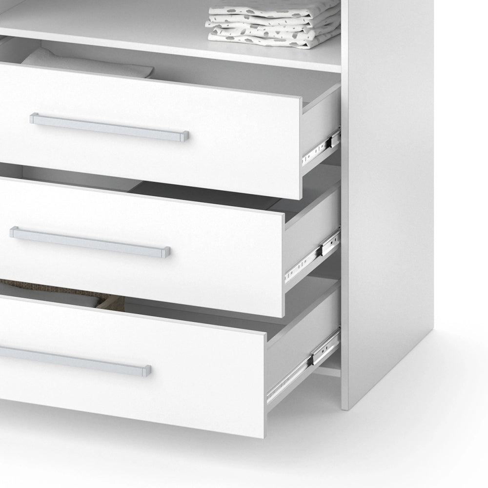 Vicco Fasciatoio Bianco 53 x 100 cm con 3 ampi cassetti