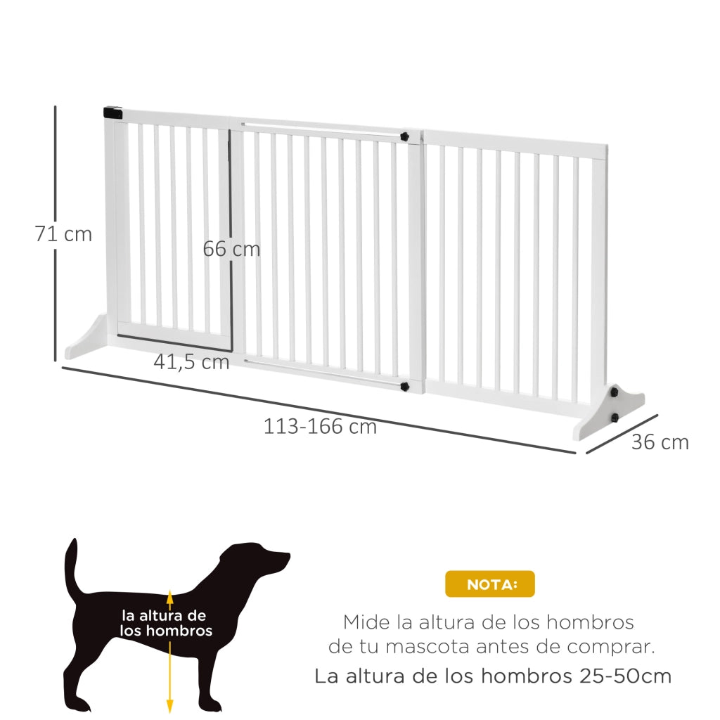 Barriera di sicurezza estendibile per cani ¨C zephmum ¨C 113-166 x 36 x 71 cm bianco