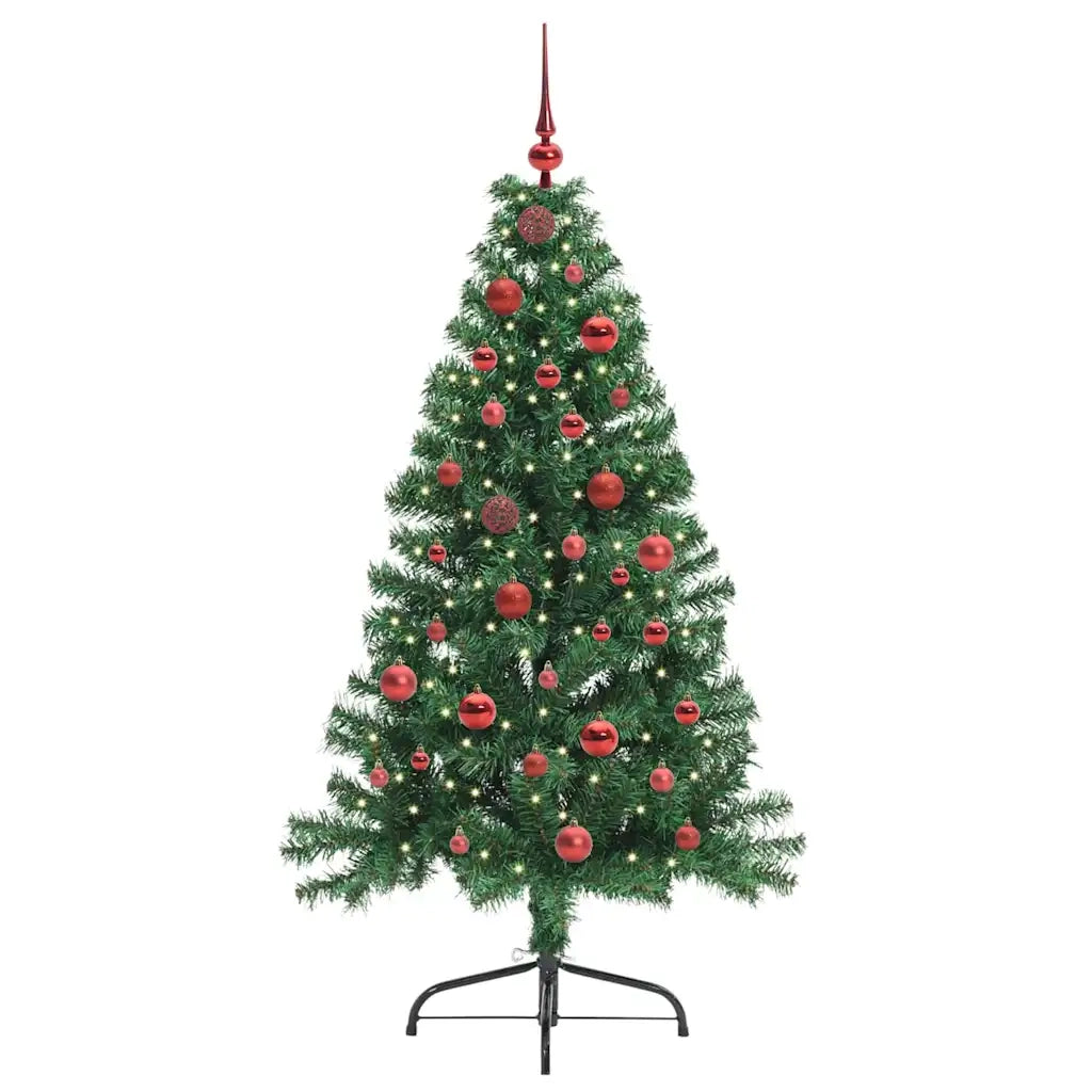 Albero di Natale | Decorazioni natalizie artificiale con luci integrate Verde 150 cm