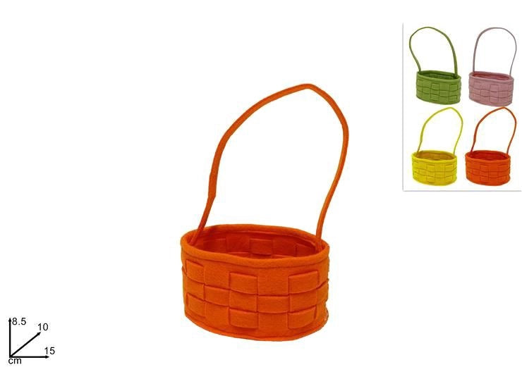 1 Pezzo Cestino Pasquale Pasqua Ovale 18 ,5 cm 4 Colori