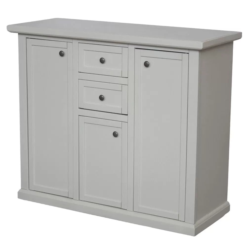 Madia credenza 3 porte 2 cassetti shabby bianca 100 x 39 x 85 - Mobili 2G