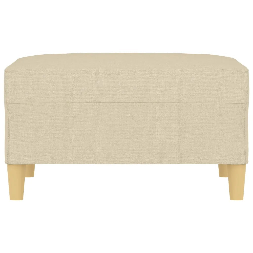 Poggiapiedi Crema 70x55x41 cm in Tessuto 349273