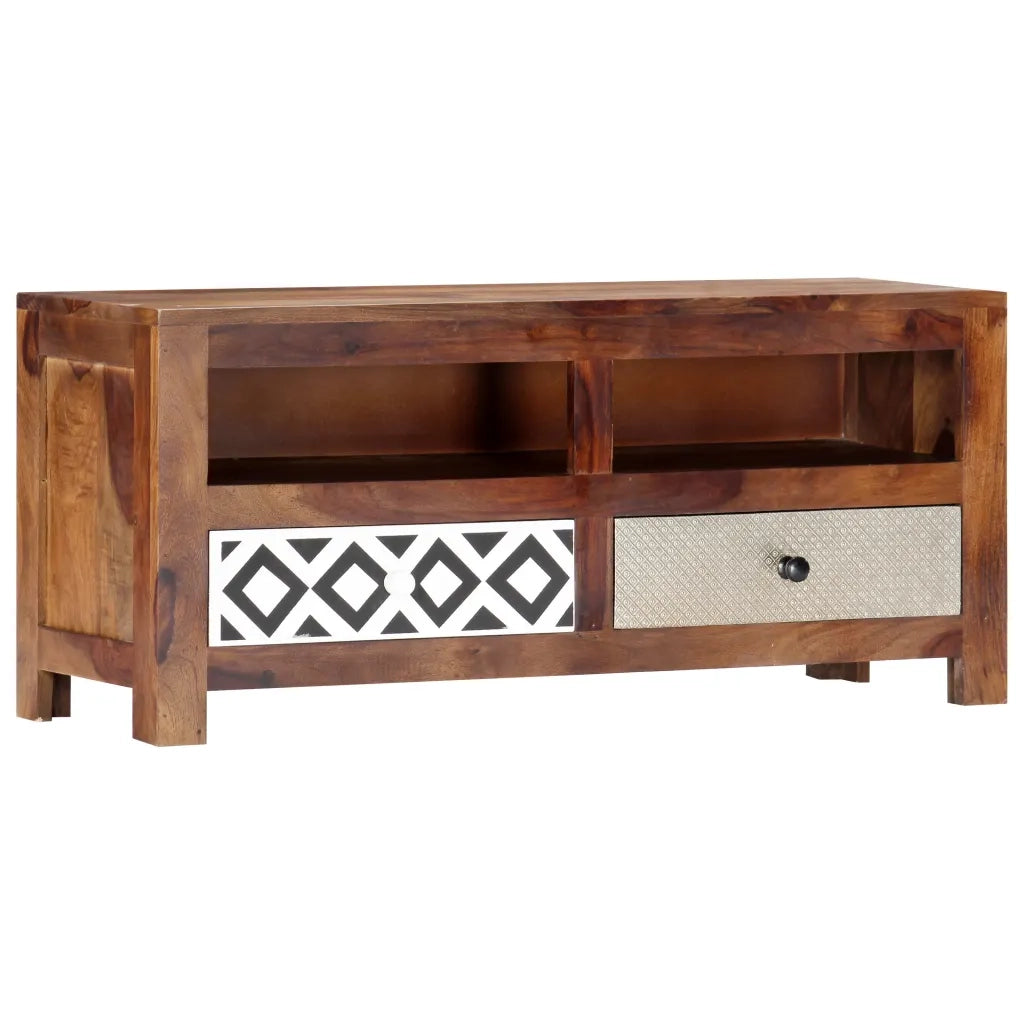 Mobile Porta TV 90x30x40 cm in Legno Massello di Acacia 247734