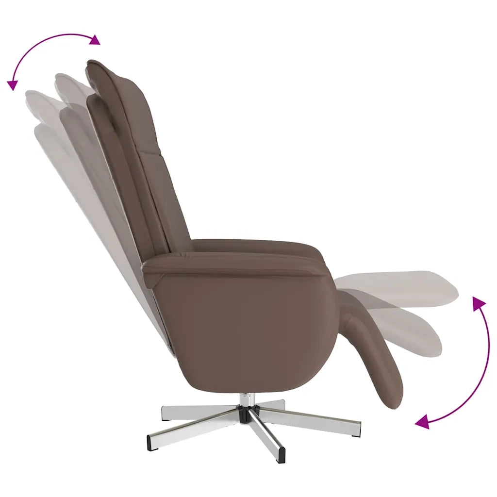 Divano Sedia-Poltrona Reclinabile Massaggio Poggiapiedi Marrone Similpelle 873686