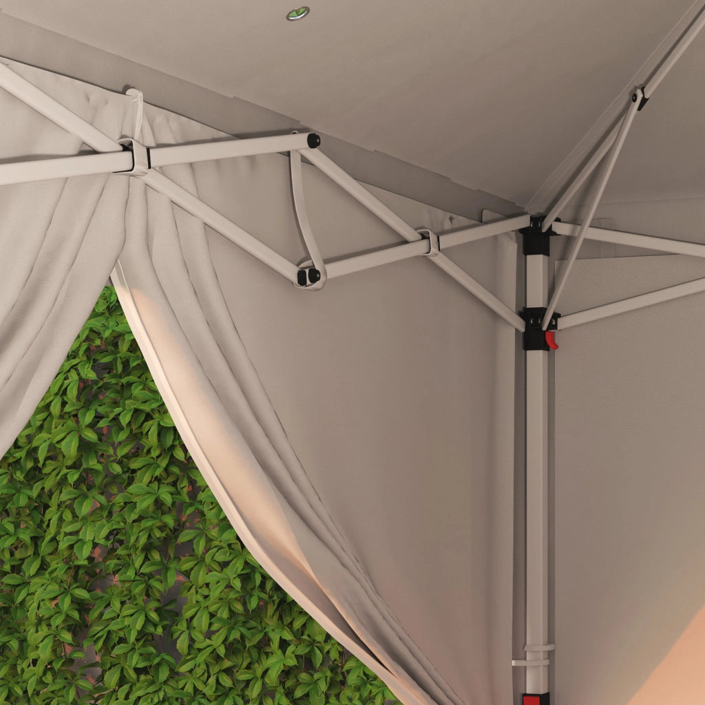 Tenda da giardino pieghevole ¨C zephmum ¨C 3x6m con 6 pannelli, bianco