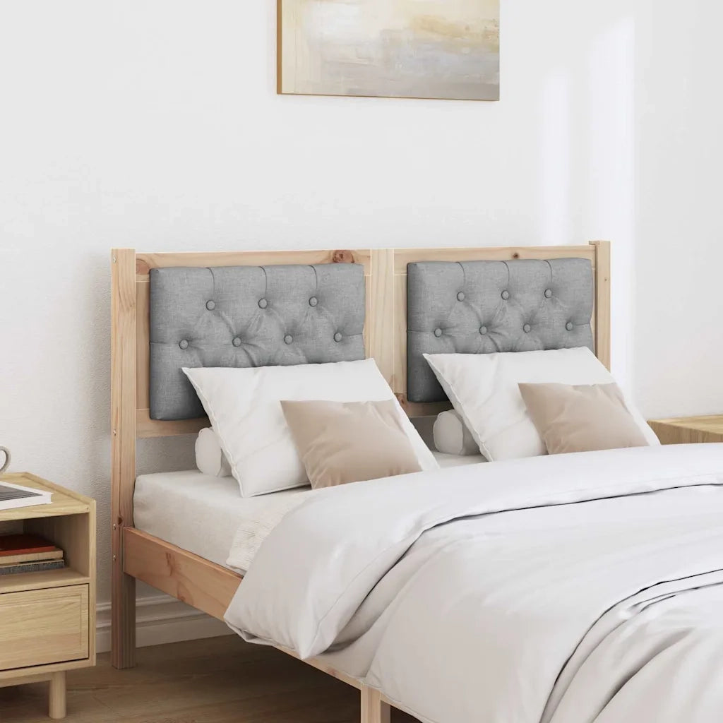 Testiera | Testata Marrone e grigio chiaro 135 cm Legno di pino massello