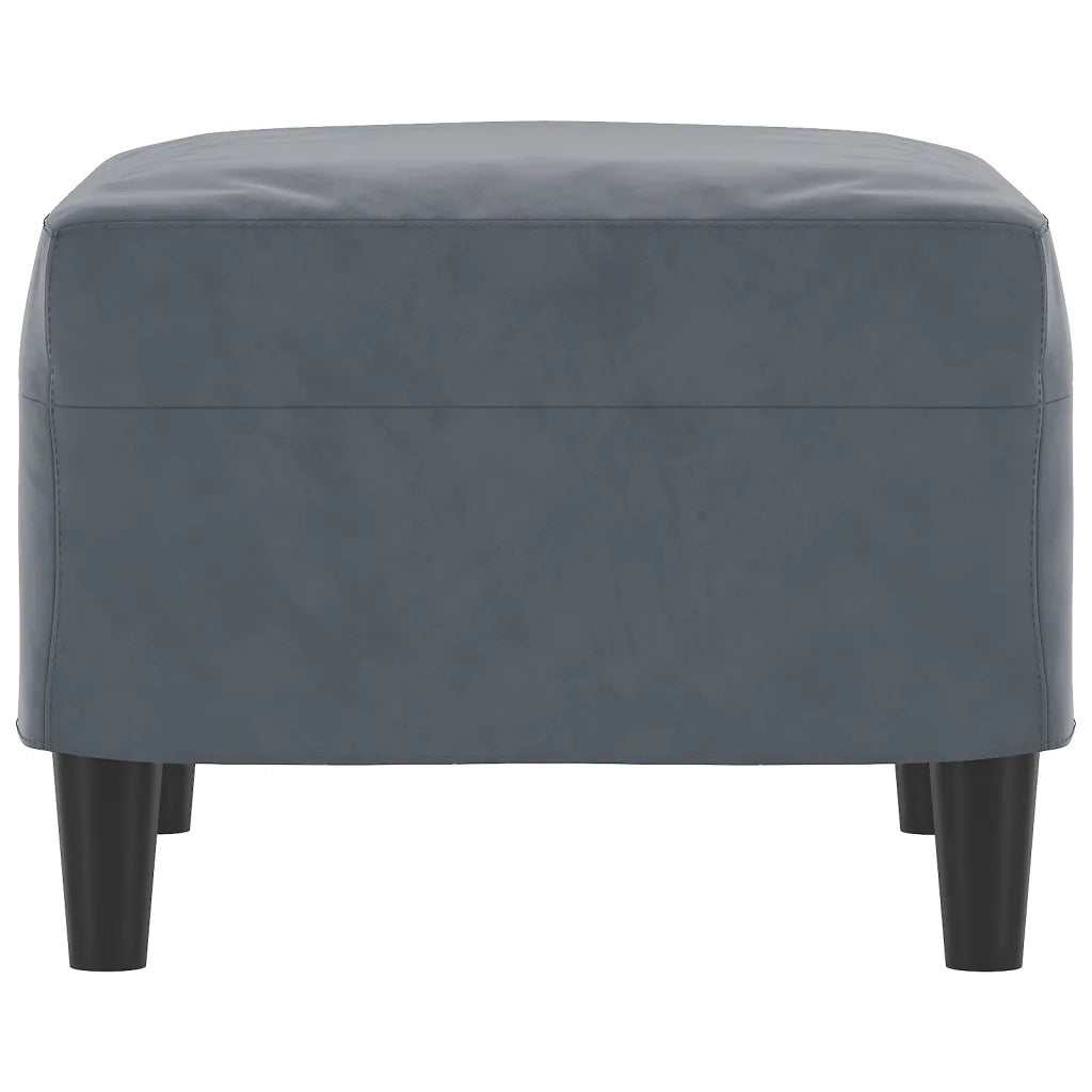 Poggiapiedi Grigio Scuro 60x50x41 cm in Velluto 349294