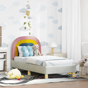 Struttura letto per bambini con testata Crema 70 x 140 cm