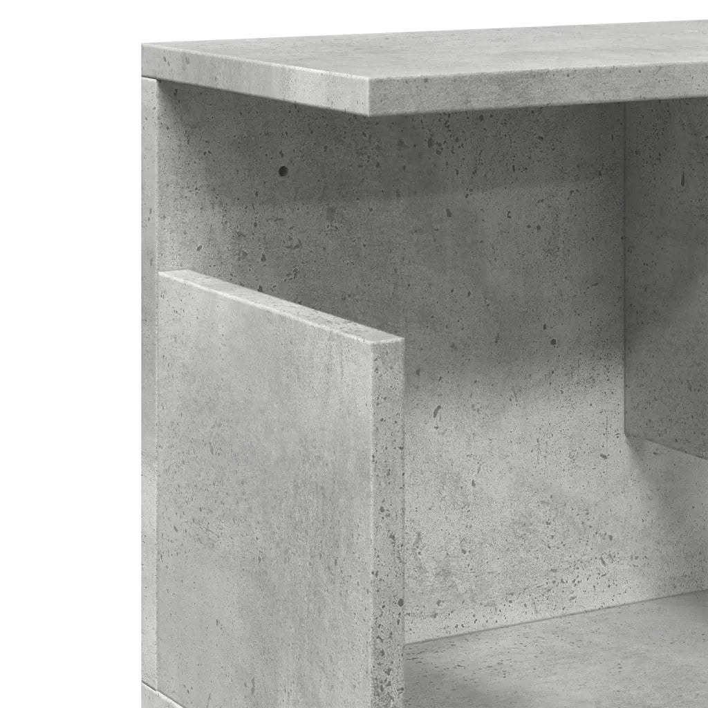 Armadietto a Muro | Mobile a Parete 100x20x30cm Grigio Cemento in Legno Multistrato