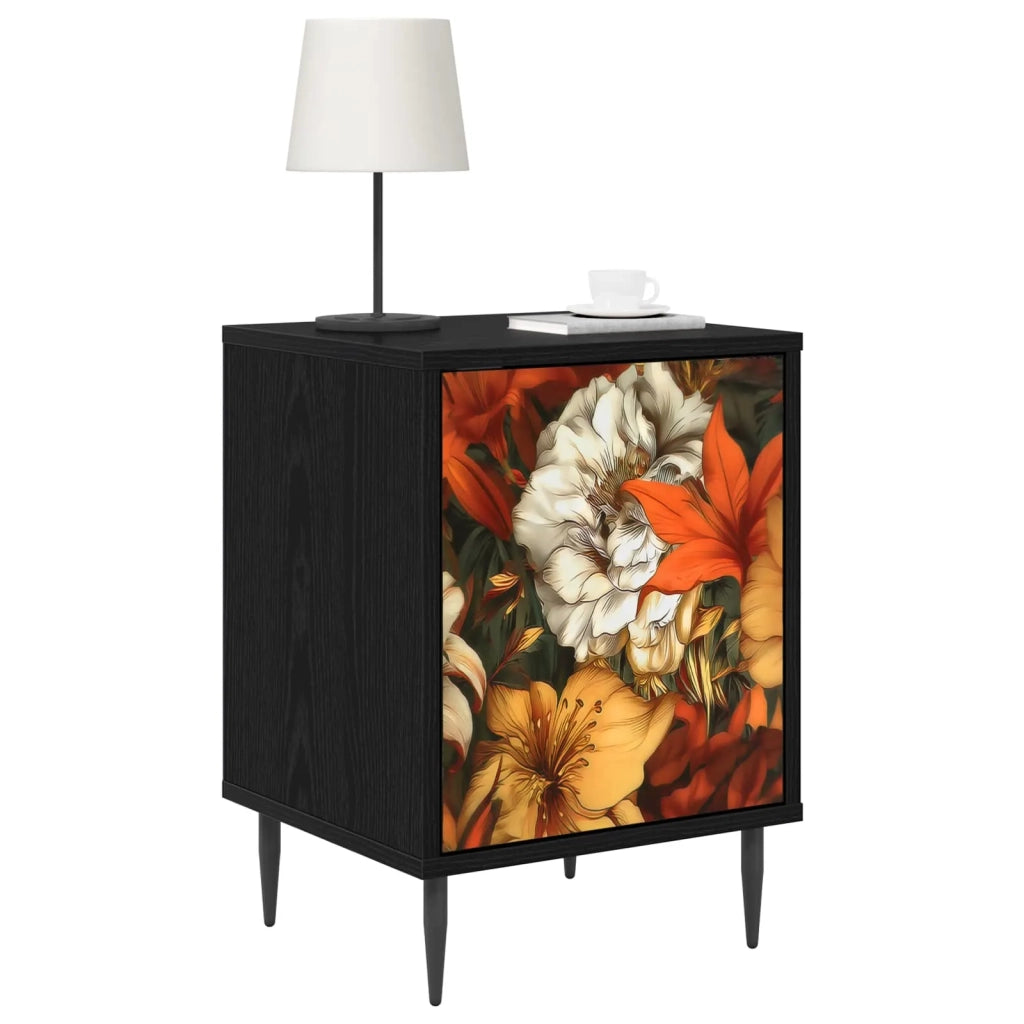 Armadio da Notte GENNEP 2 pz Rovere Nero 36 x 33 x 51 cm 8007242