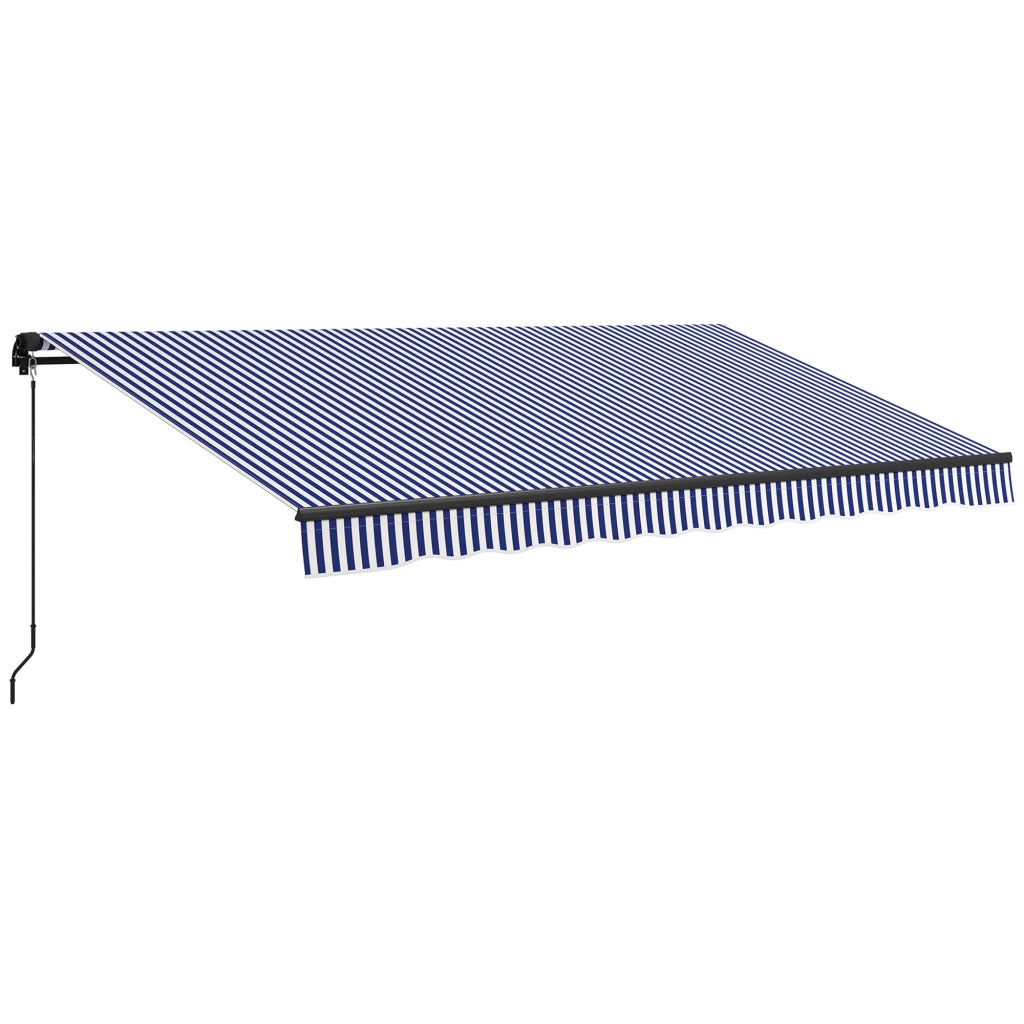 TENDA DA SOLE 396x300 cm Blu in poliestere con manovella