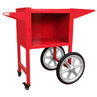 Carrello retrò rosso KuKoo per macchina popcorn in acciaio inox