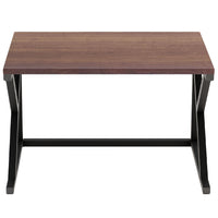 Scaffale da Scrivania Multiuso 2 Ripiani 54x35x35 cm per Stampante Ufficio in MDF Noce e Nero