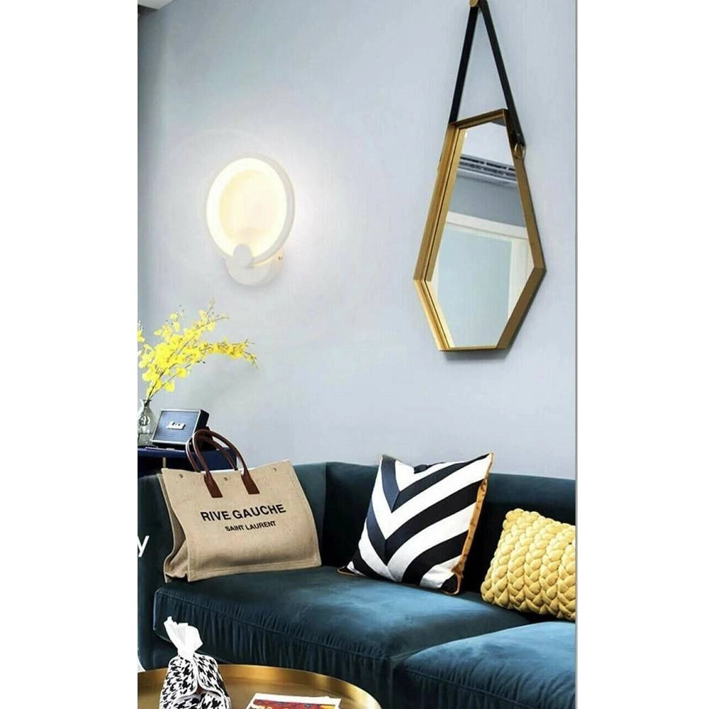 Trade Shop - Applique Cerchio 10 Watt Parete Abat Jour Luce Fredda Calda Naturale 6551 E27 -