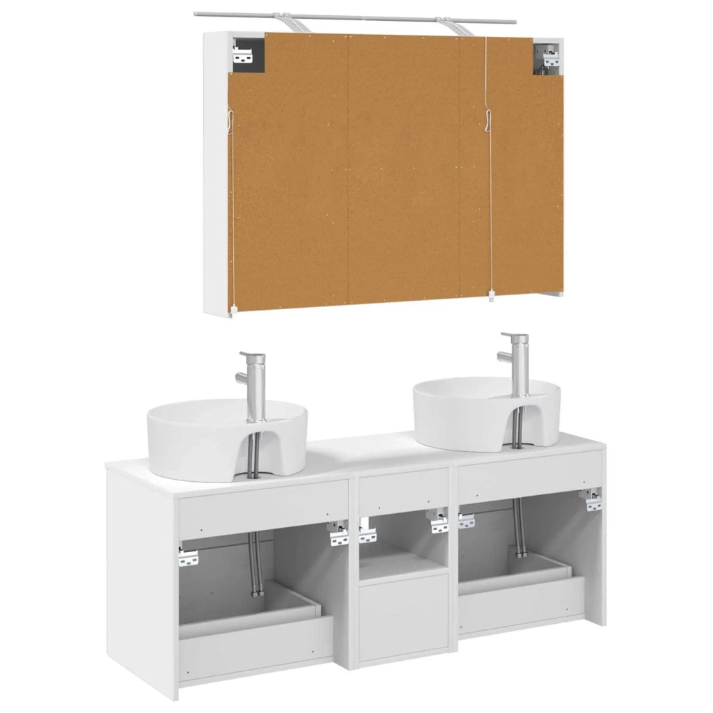 Set di mobili per il bagno 4 pcs Bianco 3406895