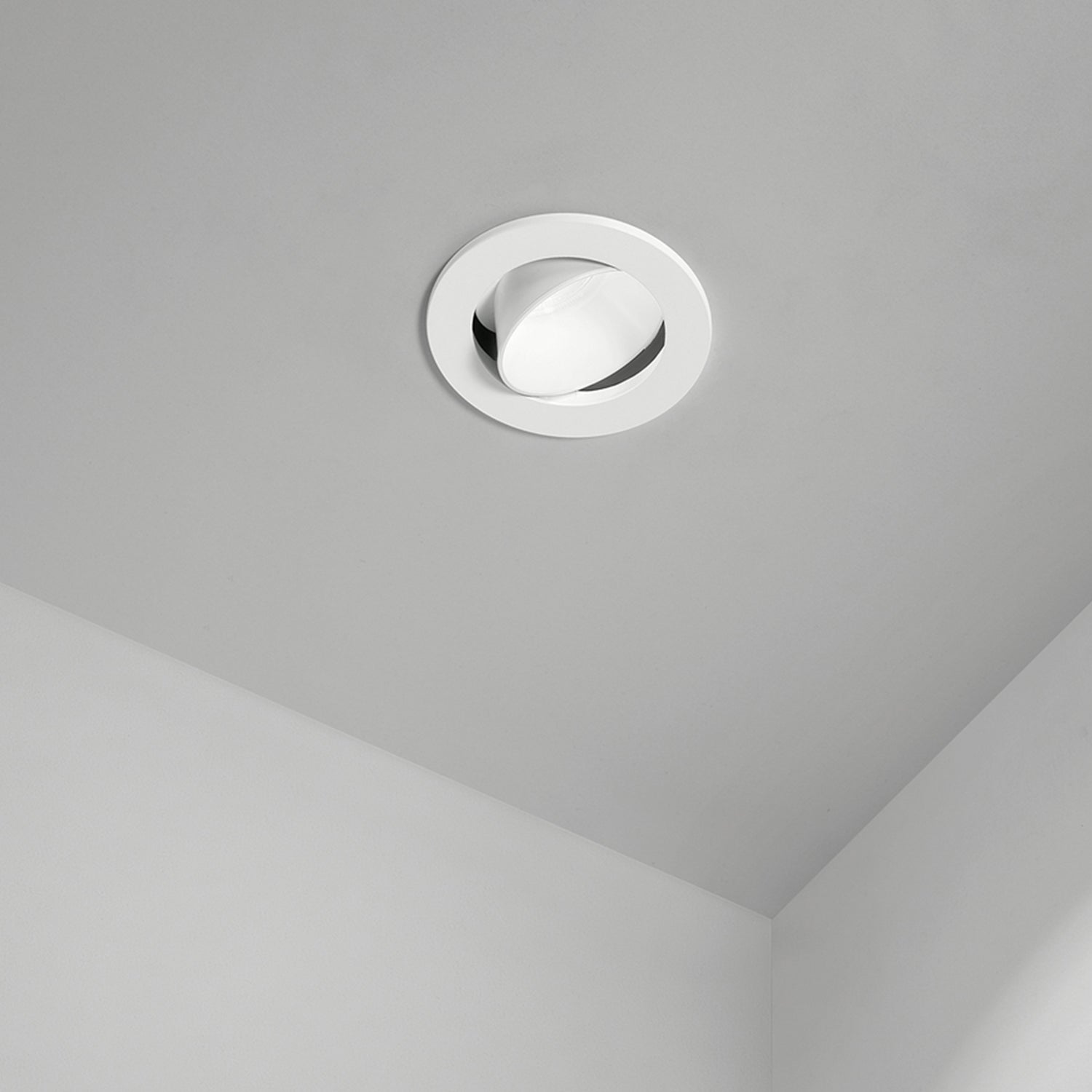 Faretto Incasso Moderno Oasis Metallo Bianco 1 Luce Gu10 Orientabile Ip20 D9