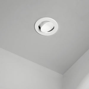Faretto Incasso Moderno Oasis Metallo Bianco 1 Luce Gu10 Orientabile Ip20 D9