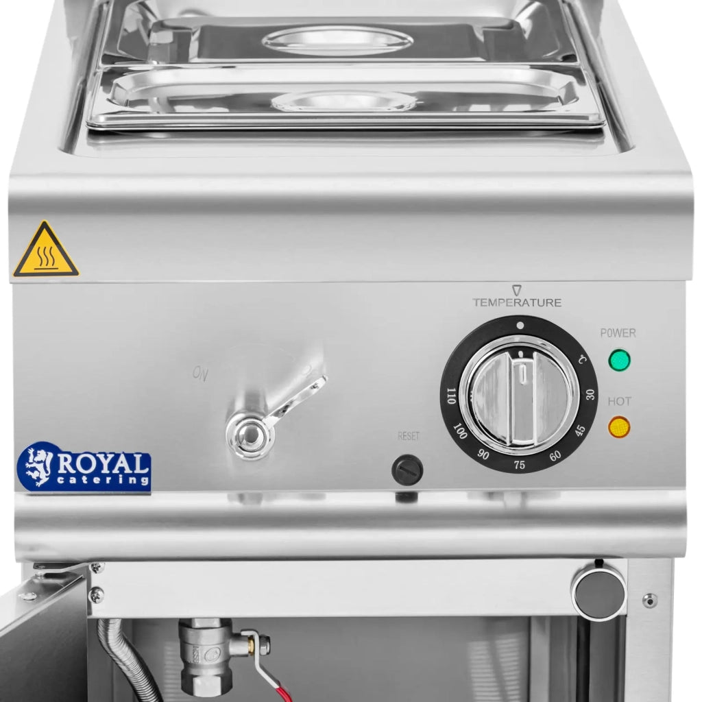 Bagnomaria 3000W GN 1/2 GN 1/3 rubinetto base mobile (40 x 73 cm) acciaio inox 14_0008295