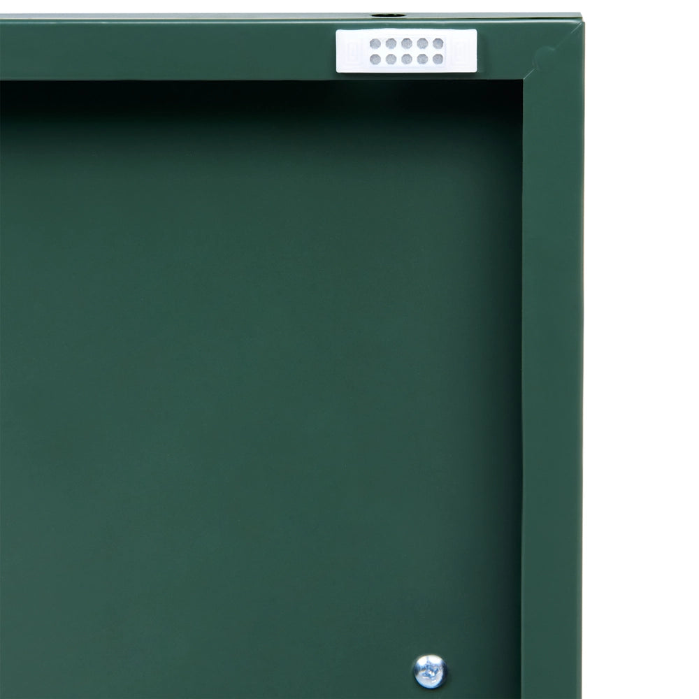 Credenza a 2 ante in acciaio verde mensole per mobili per ufficio a casa Tappi per gambe Design industriale
