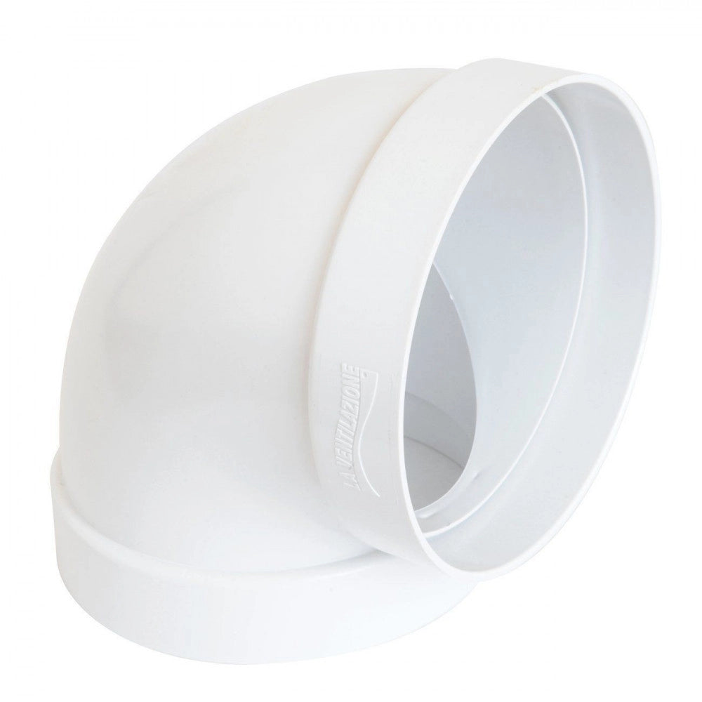 First 125mm a 90° curva semicurva gomito ff per tubi tondi aerazione cappa