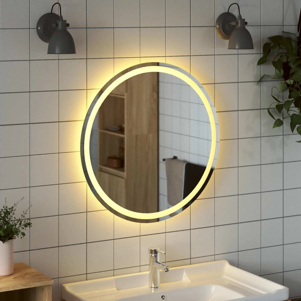 Specchio da bagno LED Trasparente Ø 70 cm vetro temperato 42045848