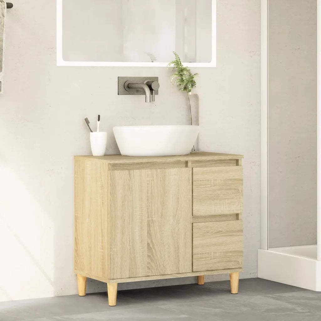 Armadietto da Bagno | Armadio da bagno Rovere Sonoma 65x33x60 cm Legno Multistrato