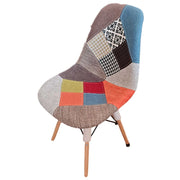 Sedia patchwork senza braccioli