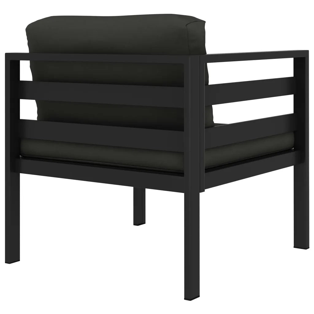 Set Divani da Giardino 8 pz con Cuscini in Alluminio Antracite cod mxl 35809