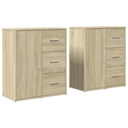 Buffet credenza cassettiera armadio mobile contenitore organizer per cucina soggiorno salotti set di 2 Sonoma 60 x 31 x 70 cm in legno ingegnerizzato marrone 02_0036817
