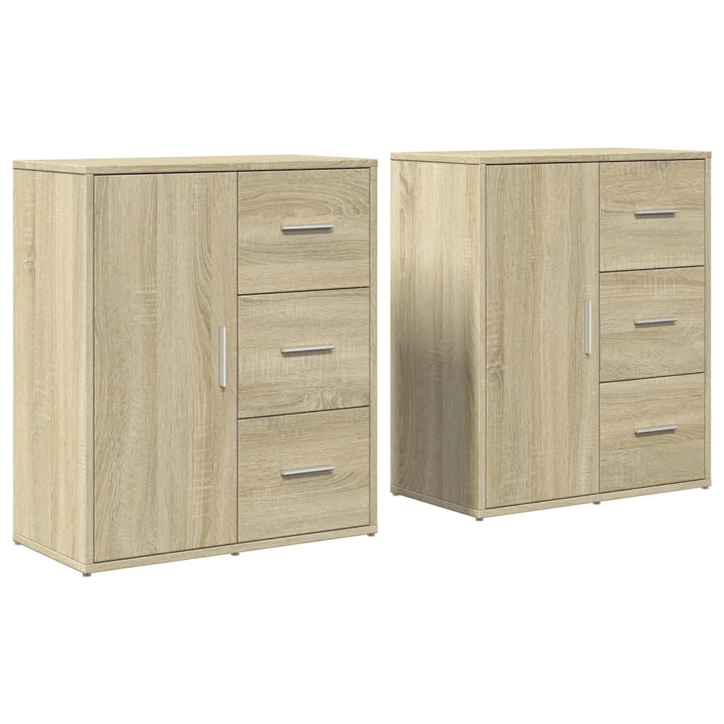 Buffet credenza cassettiera armadio mobile contenitore organizer per cucina soggiorno salotti set di 2 Sonoma 60 x 31 x 70 cm in legno ingegnerizzato marrone 02_0036817