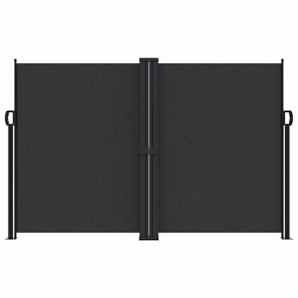 Tenda da Sole Laterale Retrattile-Tenda parasole per balcone per giardino Nera 160x1200 cm 442542