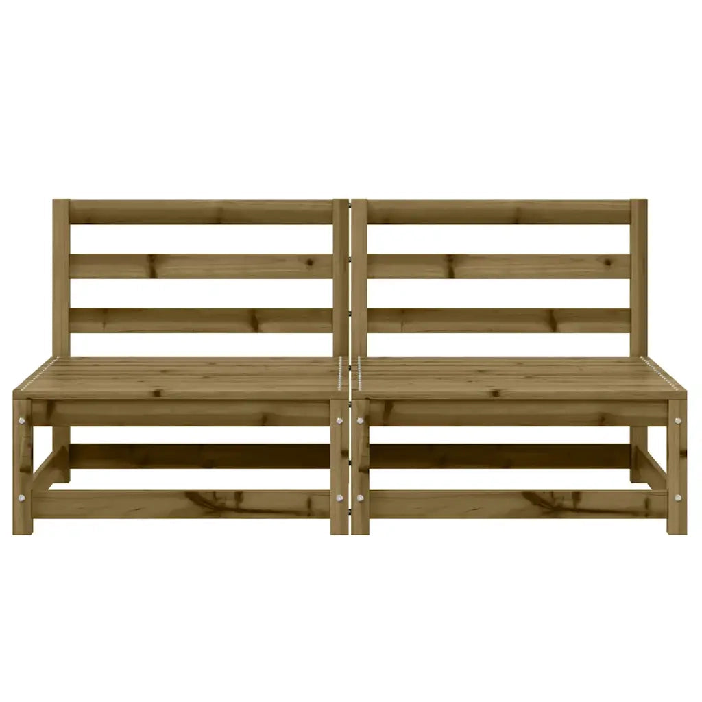 Divani Giardino Senza Braccioli 2pz 70x70x67 cm Pino Impregnato 837927
