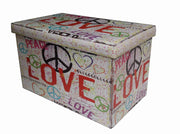 Biscottini Pouf contenitore richiudibile in ecopelle Praticissimo 60x36x36 realizzato