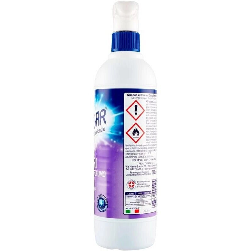 QUASAR SPRAY VETRI SET 2 PZ X 580 ML CON EXTRA PROFUMO NON LASCIA ALONI USO QUOTIDIANO