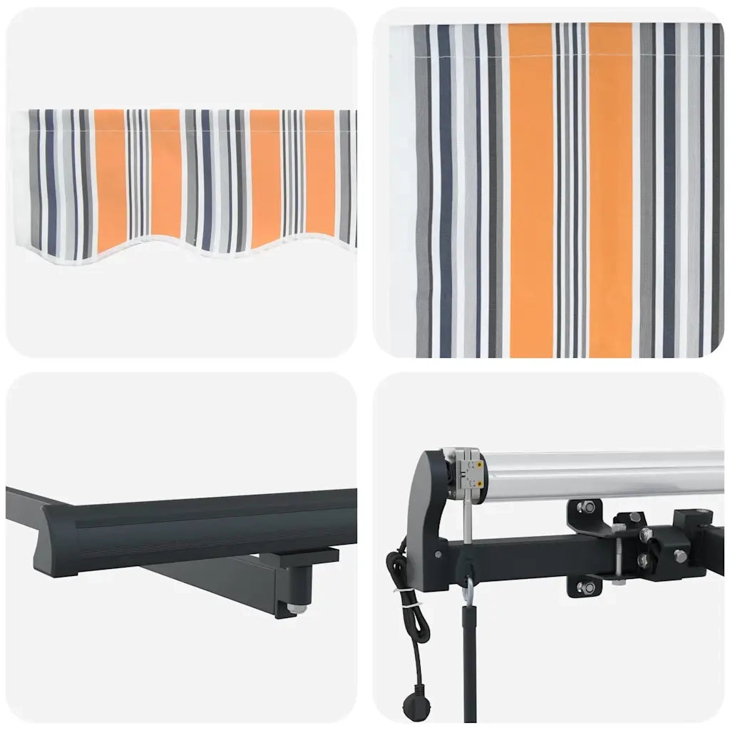 vidaXL Tenda Retrattile Multicolore 400 × 350 cm Tessuto